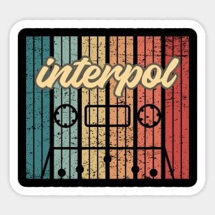 interpol cassette retro vintage Sticker